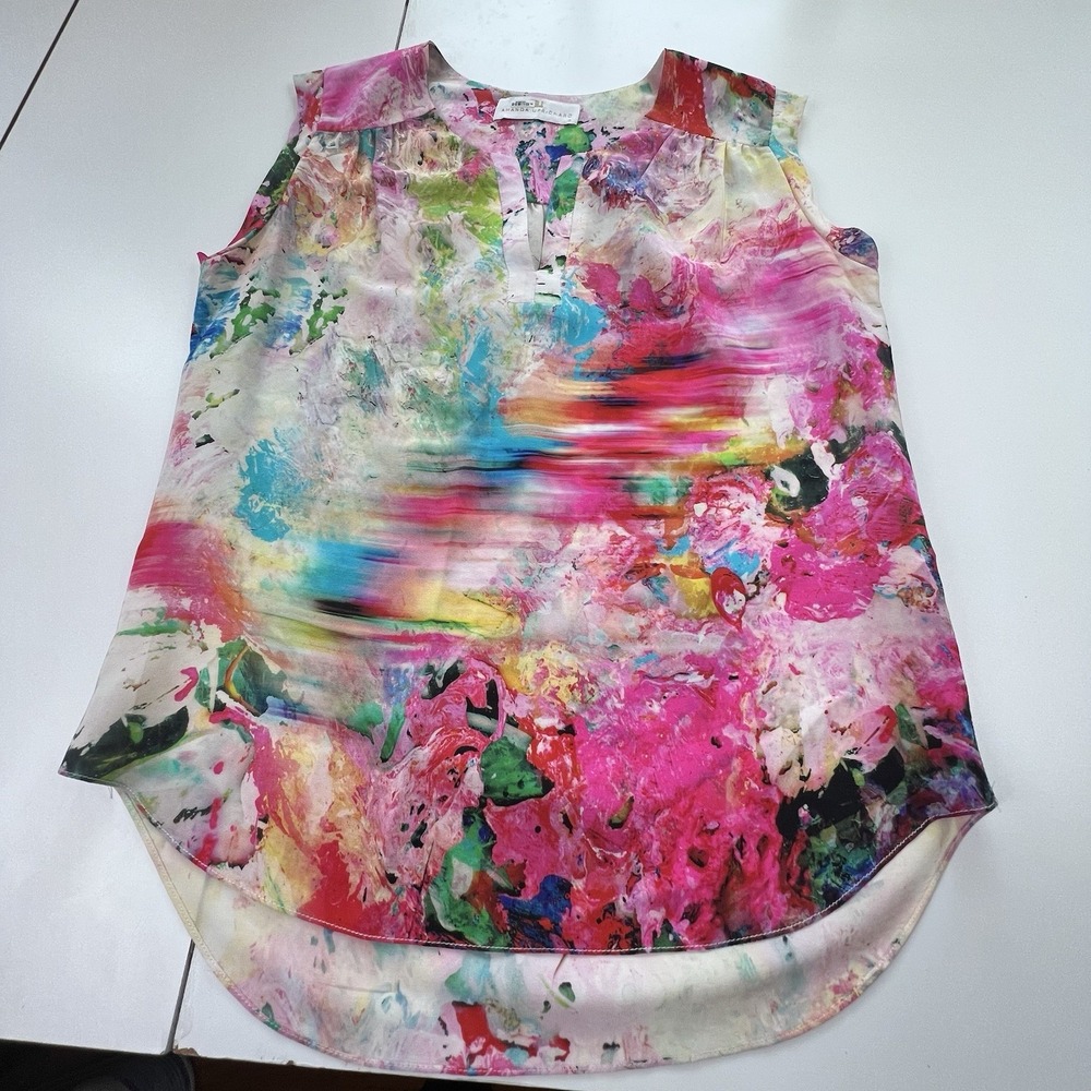 Amanda Uprichard Small  100% Silk Sleeveless Blouse - Picture 9 of 10